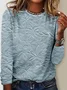 Women 3D Printing Long Sleeve Tee T-shirt Crew Neck Vintage Spring/Fall Top