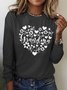 Women's Long Sleeve Tee T-shirt Spring/Fall Plaid Crew Neck Vintage Top
