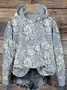 Women's 3D Flowers Spring/Fall Long Sleeve Vintage Daily Hoodie