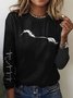 Women's Long Sleeve Tee T-shirt Spring/Fall Plaid Cotton Crew Neck Daily Going Out Vintage Top