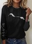 Women's Long Sleeve Tee T-shirt Spring/Fall Plaid Cotton Crew Neck Daily Going Out Vintage Top