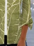 Women's Spring/Fall Outerwear Casual Leaf Floral Jersey Shawl Jacket
