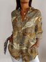 Women's Long Sleeve Shirt Spring/Fall Animal Shirt Collar Daily Going Out Vintage Top
