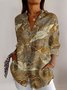 Women's Long Sleeve Shirt Spring/Fall Animal Shirt Collar Daily Going Out Vintage Top