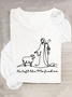 Women's Long Sleeve Blouse Spring/Fall Text Letters Crew Neck Daily Going Out Casual Top