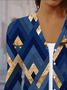 Women's Spring/Fall Outerwear Casual Geometric Jersey Shawl Jacket