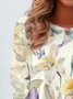 Women's Long Sleeve Tee T-shirt Spring/Fall Floral Jersey Crew Neck Daily Going Out Casual Top