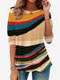 Women's Long Sleeve Tee T-shirt Spring/Fall Geometric Jersey Crew Neck Daily Going Out Casual Top