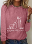 Women's Long Sleeve Blouse Spring/Fall Text Letters Crew Neck Daily Going Out Casual Top