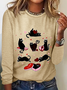 Women's Valentine's Day Long Sleeve Blouse_ Spring/Fall Crew Neck Daily Casual Top
