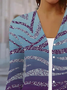 Women's Spring/Fall Outerwear Casual Geometric Jersey Shawl Jacket