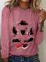 Women's Valentine's Day Long Sleeve Blouse_ Spring/Fall Crew Neck Daily Casual Top