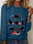 Women's Valentine's Day Long Sleeve Blouse_ Spring/Fall Crew Neck Daily Casual Top