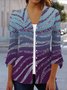 Women's Spring/Fall Outerwear Casual Geometric Jersey Shawl Jacket