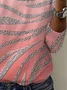 Women's Long Sleeve Tee T-shirt Spring/Fall Geometric Jersey Crew Neck Daily Going Out Casual Top