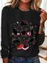 Women's Valentine's Day Long Sleeve Blouse_ Spring/Fall Crew Neck Daily Casual Top