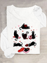 Women's Valentine's Day Long Sleeve Blouse_ Spring/Fall Crew Neck Daily Casual Top