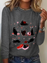 Women's Valentine's Day Long Sleeve Blouse_ Spring/Fall Crew Neck Daily Casual Top