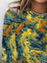 Women's Long Sleeve Tee T-shirt Spring/Fall Abstract Jersey Crew Neck Daily Going Out Casual Top