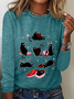 Women's Valentine's Day Long Sleeve Blouse_ Spring/Fall Crew Neck Daily Casual Top