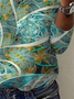 Women's Long Sleeve Tee T-shirt Spring/Fall Geometric Jersey Crew Neck Daily Going Out Casual Top