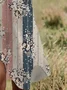 Women's Short Sleeve Summer Floral Dress Crew Neck Daily Going Out Casual Midi H-Line T-Shirt Dress