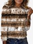 Women's Long Sleeve Tee T-shirt Spring/Fall Tie-Dye Pattern Jersey Crew Neck Daily Going Out Casual Top
