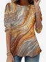 Women's Long Sleeve Tee T-shirt Spring/Fall Abstract Jersey Crew Neck Daily Going Out Casual Top