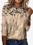 Women's Long Sleeve Tee T-shirt Spring/Fall Abstract Jersey Crew Neck Daily Going Out Casual Top