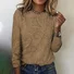 Women Plaid Long Sleeve Tee T-shirt Crew Neck Vintage Spring/Fall Top