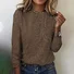 Women Plaid Long Sleeve Tee T-shirt Crew Neck Vintage Spring/Fall Top