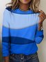Women's Long Sleeve Tee T-shirt Spring/Fall Plaid Cotton Crew Neck Daily Going Out Vintage Top