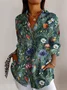 Women's Geometric Long Sleeve Shirt Spring/Fall Shirt Collar Daily Casual Top