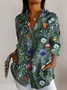 Women's Geometric Long Sleeve Shirt Spring/Fall Shirt Collar Daily Casual Top