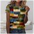 Women's 3D Printing Short Sleeve Tee T-shirt Crew Neck Vintage Summer Top