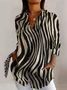 Women's Long Sleeve Shirt Spring/Fall Geometric Cotton Shirt Collar Daily Going Out Casual Top