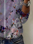 Women's Long Sleeve Tee T-shirt Spring/Fall Floral Cotton Crew Neck Daily Going Out Casual Top