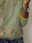 Women's Long Sleeve Tee T-shirt Spring/Fall Floral Cotton Crew Neck Daily Going Out Casual Top