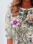 Women's Long Sleeve Tee T-shirt Spring/Fall Floral Jersey Crew Neck Daily Going Out Casual Top