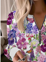 Women's Crew Neck Floral Casual Spring/Fall Long Sleeve Sweatshirt