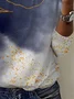 Women's Long Sleeve Tee T-shirt Spring/Fall Abstract Cotton Crew Neck Daily Going Out Casual Top