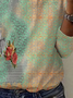 Women's Long Sleeve Tee T-shirt Spring/Fall Floral Cotton Crew Neck Daily Going Out Casual Top