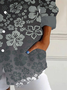 Women's Long Sleeve Shirt Spring/Fall Floral Shirt Collar Daily Going Out Casual Top