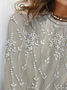 Women's Long Sleeve Tee T-shirt Spring/Fall Floral Jersey Crew Neck Daily Going Out Casual Top