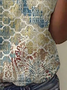 Women's Short Sleeve Tee T-shirt Summer Ethnic Crew Neck Casual Top