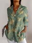 Women's Long Sleeve Shirt Spring/Fall Geometric Shirt Collar Daily Going Out Casual Top