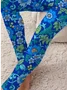Women's Jersey Floral Daily Going Out Two Piece Set Long Sleeve Casual Spring/Fall Top With Pants Matching Set