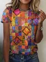 Women's Short Sleeve Tee T-shirt Summer Animal Crew Neck Vintage Top