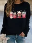 Women's Crew Neck Heart/Cordate Casual Spring/Fall Long Sleeve Sweatshirt