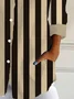 Women's Long Sleeve Shirt Spring/Fall Striped Shirt Collar Daily Going Out Casual Top